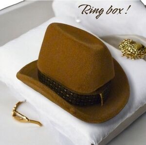 Cowboy Hat Ring Box Nwt